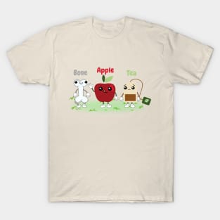 Bone apple tea funny cute fruit design T-Shirt